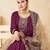 Wine Taffeta Silk Butti Anarkali Suit