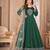 Green Taffeta Silk Butti Anarkali Suit
