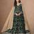 GREEN ZARI WORK GEORGETTE GOWN 
