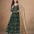 GREEN ZARI WORK GEORGETTE GOWN 