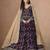  WINE ZARI WORK GEORGETTE GOWN 