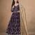  WINE ZARI WORK GEORGETTE GOWN 