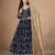  BLUE ZARI WORK GEORGETTE GOWN 