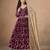 MAROON ZARI WORK GEORGETTE GOWN 