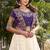 purple colour Embroidered Vichitra Lehenga Choli with Koti Set