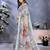 sky blue colour Elegant printed ready to wear linen shimmer saree with designer blouse