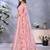 pink colour Elegant printed ready to wear linen shimmer saree with designer blouse