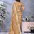 beige colour Elegant printed ready to wear linen shimmer saree with designer blouse