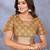 beige colour Elegant printed ready to wear linen shimmer saree with designer blouse