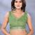 green colour Elegant printed ready to wear linen shimmer saree with designer blouse