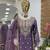Purple colour fandy silk embroidered palazzo suit set