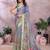 lavender colur Elegant printed ready to wear linen shimmer saree with designer blouse