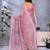 Elegant printed ready to wear linen shimmer saree with designer blouse
