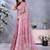 Elegant printed ready to wear linen shimmer saree with designer blouse