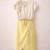 Ivory yellow embroidered modal satin co ord set
