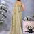 Elegant printed ready to wear linen shimmer saree with designer blouse