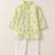 Lime green printed chanderi kurta set