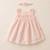 Peach floral embroidered chanderi frock