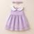 Lilac floral embroidered chanderi frock