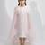 White pink hand woven pure tissue dress