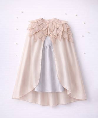 White pink hand woven pure tissue dress 2