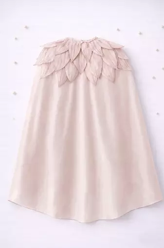 White pink hand woven pure tissue dress