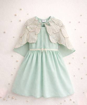 Mint green hand woven chanderi dress 2