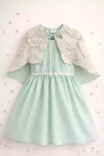 Mint green hand woven chanderi dress