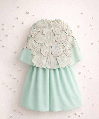 Mint green hand woven chanderi dress 3