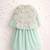 Mint green hand woven chanderi dress