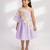 Lilac hand woven pure tissue dress