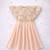 Pastel peach hand woven chanderi dress
