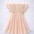Pastel peach hand woven chanderi dress