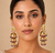 Wedding wear three tier ruby emerald beaded jhumkas