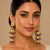 Wedding wear three tier ruby emerald beaded jhumkas