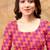 pink colour Linen cotton ready to wear saree with unstitched blouse