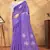 purple colour Linen cotton ready to wear saree with unstitched blouse