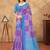 lavender colour Linen cotton ready to wear saree with unstitched blouse