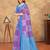 lavender colour Linen cotton ready to wear saree with unstitched blouse