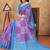 lavender colour Linen cotton ready to wear saree with unstitched blouse