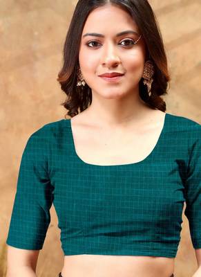 multicolor Linen cotton ready to wear saree with unstitched blouse 4
