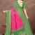 pink colour Linen cotton ready to wear saree with unstitched blouse