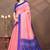 pink colour Linen cotton ready to wear saree with unstitched blouse