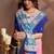 pink colour Linen cotton ready to wear saree with unstitched blouse