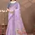 lavender colour Linen cotton ready to wear saree with unstitched blouse