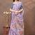 lavender colour Linen cotton ready to wear saree with unstitched blouse
