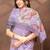 lavender colour Linen cotton ready to wear saree with unstitched blouse