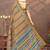 gold colour Linen cotton ready to wear saree with unstitched blouse