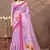 lavender colour Linen cotton ready to wear saree with unstitched blouse