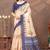 peach colour Linen cotton ready to wear saree with unstitched blouse